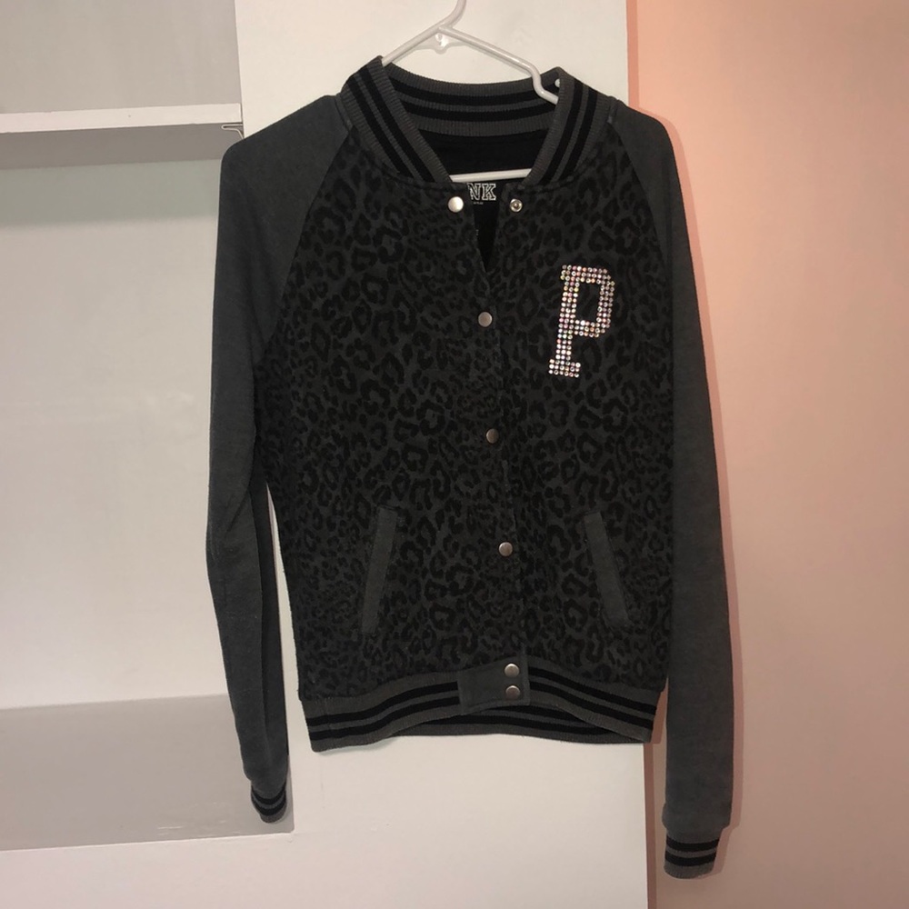 Women’s pink small varsity jacket
